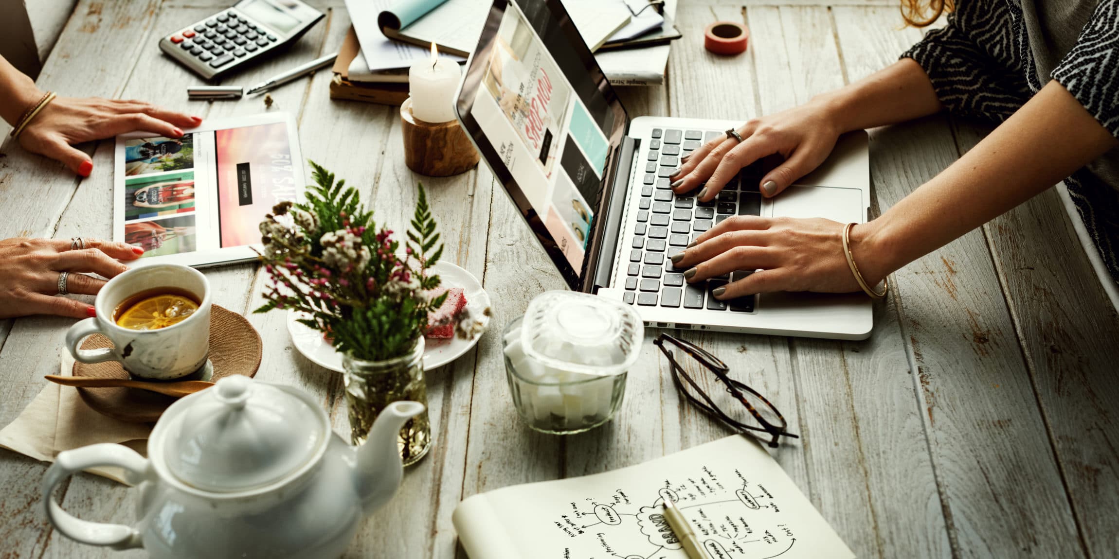 Women Shopping Online on E-commerce site.