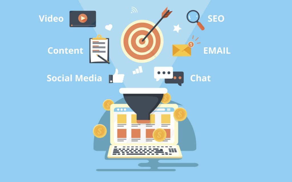 Content marketing strategy cartoon.