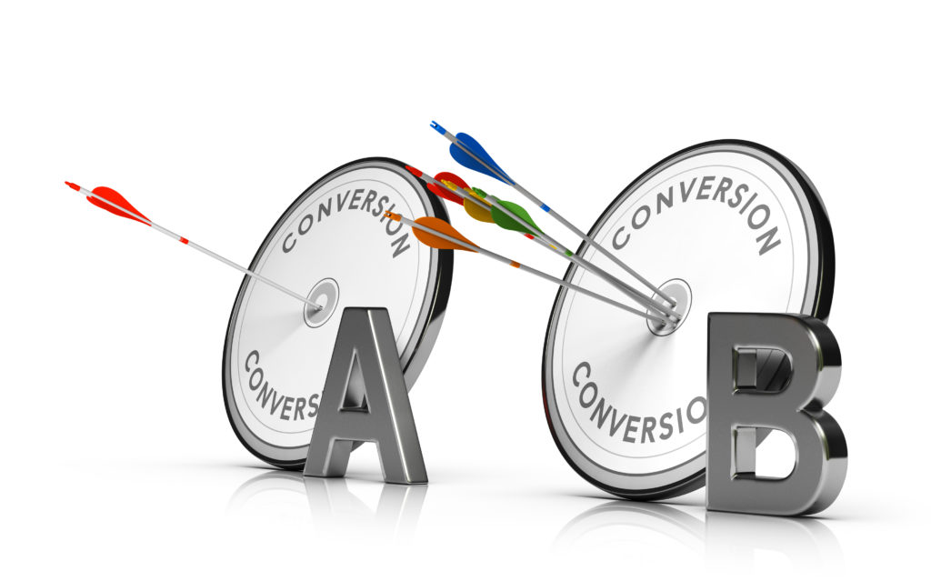 A/B Testing or Split Test. Optimizing a Web Page to Increase Conversion Rate