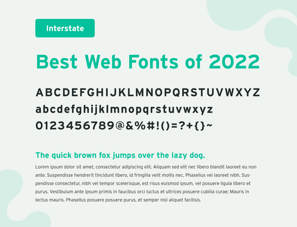 Interstate Best Web Font 2022