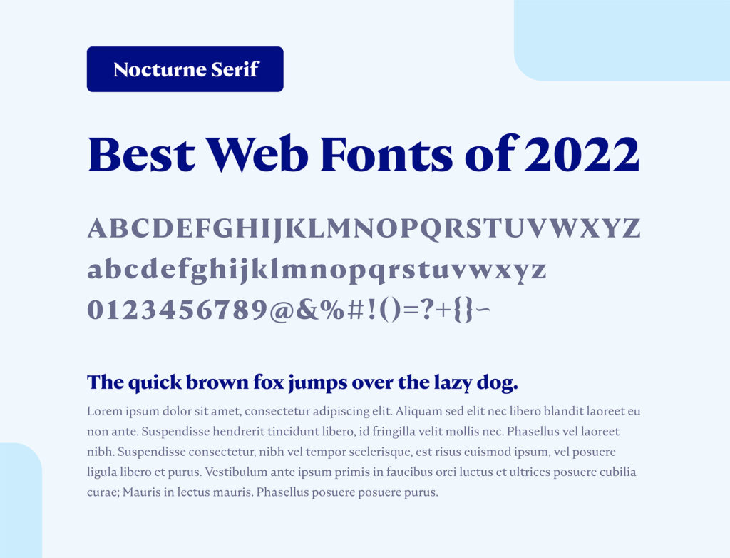 Nocturne Serif Best Web Font 2022